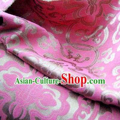 Chinese Traditional Royal Palace Pattern Design Hanfu Lilac Brocade Fabric Ancient Costume Tang Suit Cheongsam Material