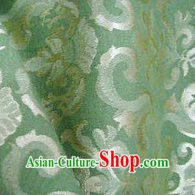 Chinese Traditional Royal Palace Pattern Design Hanfu Green Brocade Fabric Ancient Costume Tang Suit Cheongsam Material