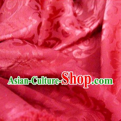 Chinese Traditional Royal Palace Pattern Design Hanfu Red Brocade Fabric Ancient Costume Tang Suit Cheongsam Material