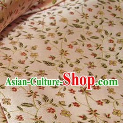 Chinese Traditional Palace Pattern Design Hanfu Pink Brocade Fabric Ancient Costume Tang Suit Cheongsam Material