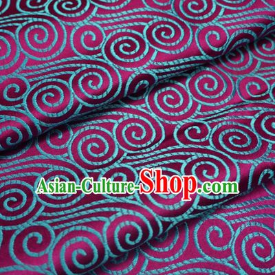 Chinese Traditional Palace Clouds Pattern Hanfu Red Brocade Fabric Ancient Costume Tang Suit Cheongsam Material
