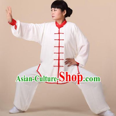 Chinese Kung Fu Linen Plated Buttons Costume, Traditional Martial Arts Tai Ji Uniform for Women for Men