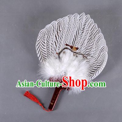 Traditional Chinese Crafts Bird Folding Fan China Eagle Feather Fan Oriental Fan Zhuge Liang Fans