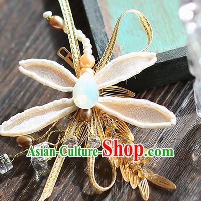 Chinese Traditional Bride Hair Jewelry Accessories Wedding Baroque Retro Dragonfly Hair Stick for Women
