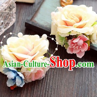 Chinese Traditional Bride Hair Accessories Wedding White Peony Flower Hair Stick for Women