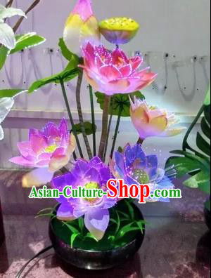 Chinese Traditional Electric LED Lotus Lantern Desk Lamp Flowers Lights Chinese Traditional Electric LED Lotus Lantern Desk Lamp Flowers Lights