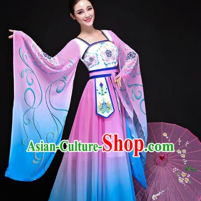 Traditional Chinese Ancient Classical Dance Hanfu Clothing Tang Dynasty Princess Embroidered Costume for Women