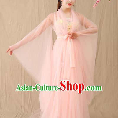 Traditional Chinese Tang Dynasty Palace Lady Hanfu Costume, China Ancient Princess Fairy Embroidered Clothing for Women