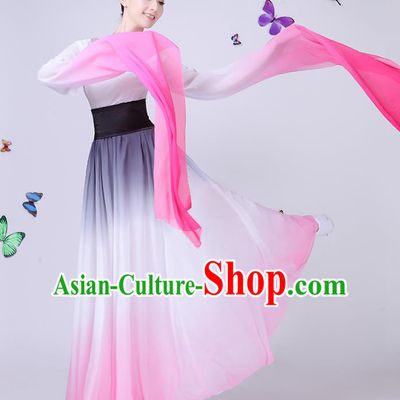 Traditional Chinese Modern Dance Opening Dance Clothing Chorus Folk Umbrella Dance Water Sleeve Dress for Women