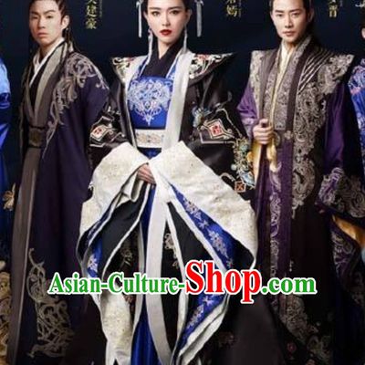 Chinese Ancient Dynasty Princess Costumes Royal Hanfu Clothing