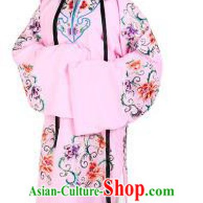 Chinese Beijing Opera Young Lady Embroidered Peony Costume, China Peking Opera Actress Embroidery Pink Clothing