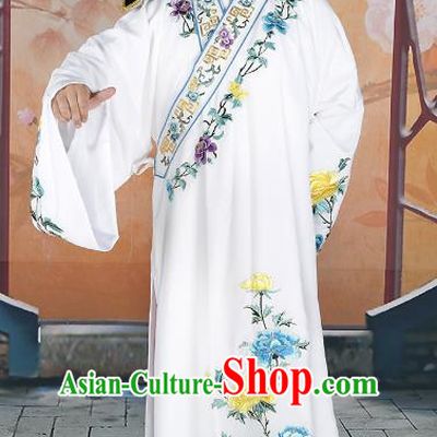 Chinese Beijing Opera Young Men Scholar Embroidered Costume, China Peking Opera Niche Embroidery Clothing
