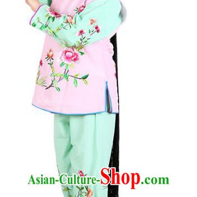 Chinese Beijing Opera Servant Girl Embroidered Pink Costume, China Peking Opera Actress Embroidery Clothing