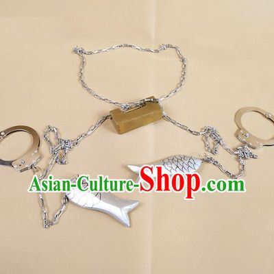 Asian Chinese Beijing Opera Fetter, Traditional China Peking Opera Offender Shackles