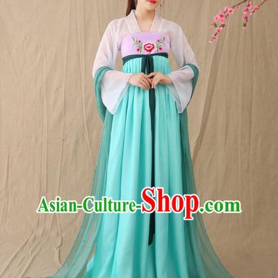 Traditional Chinese Han Dynasty Imperial Princess Costume, China Ancient Palace Lady Embroidered Hanfu Clothing for Women