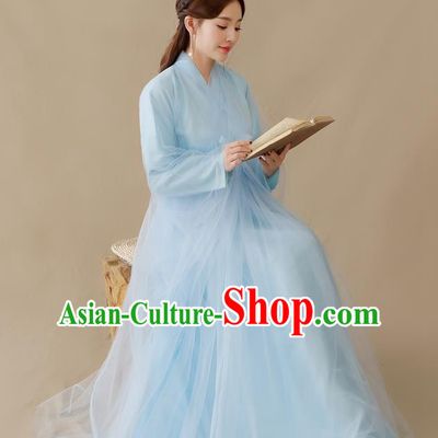Traditional Chinese Ancient Palace Lady Fairy Costume, China Han Dynasty Princess Hanfu Clothing for Women