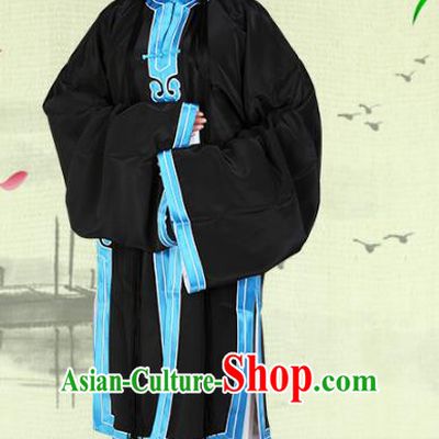 Chinese Beijing Opera Actress Young Lady Black Cape Costume, China Peking Opera Tsingyi Embroidery Clothing
