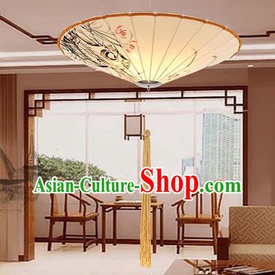 Traditional Chinese Handmade Painting Orchid Palace Lantern China Ceiling Palace Lamp
