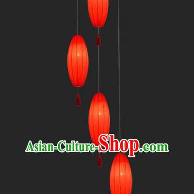 Traditional Chinese Handmade Red Cloth Palace Lantern China Ceiling Palace Lamp