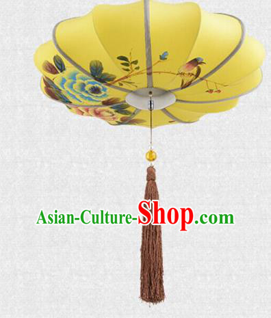 Chinese White Gourd Silk Table Palace Lantern  Replica Palace Lamp