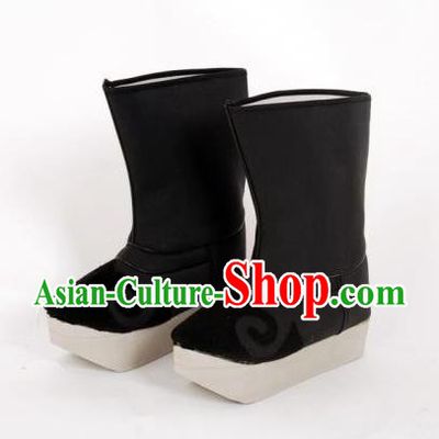 Traditional Chinese Ancient Peking Opera Niche Boots, China Handmade Swordsman Hanfu Embroidery Shoes for Men