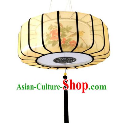 Traditional Chinese Handmade Painting Flowers Sheepskin Palace Lantern China Ceiling Palace Lamp