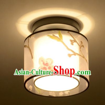 Traditional Chinese Handmade Painting Sheepskin Round Palace Lantern China Ceiling Palace Lamp