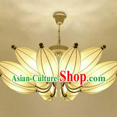 Traditional Chinese Handmade Lotus Palace Lantern China Ceiling Palace Lamp