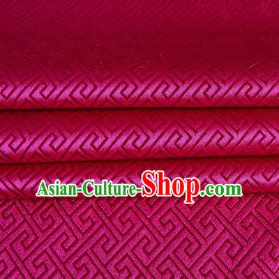 Chinese Royal Palace Traditional Costume Back Pattern Rosy Satin Brocade Fabric, Chinese Ancient Clothing Drapery Hanfu Cheongsam Material