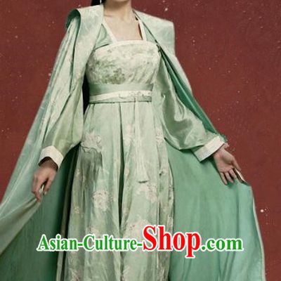 Traditional Ancient Chinese Tang Dynasty Palace Lady Princess Embroidered Costume for Women