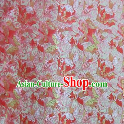 Chinese Traditional Costume Royal Palace Jacquard Weave Satin Red Brocade Fabric, Chinese Ancient Clothing Drapery Hanfu Cheongsam Material