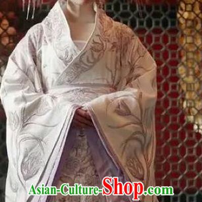 Traditional Chinese Tang Dynasty Palace Lady Costume and Headpiece Complete Set, China Ancient Empress Embroidered Clothing for Women