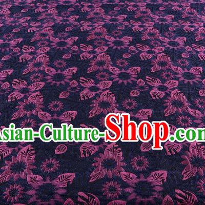 Chinese Traditional Costume Royal Palace Jacquard Weave Purple Fabric, Chinese Ancient Clothing Drapery Hanfu Cheongsam Material