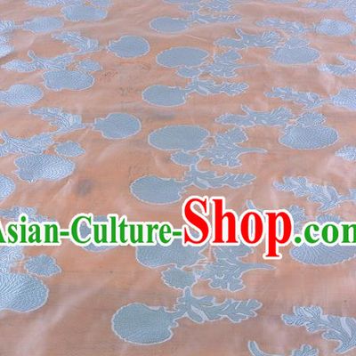 Chinese Traditional Costume Royal Palace Jacquard Weave Shell Pink Brocade Fabric, Chinese Ancient Clothing Drapery Hanfu Cheongsam Material