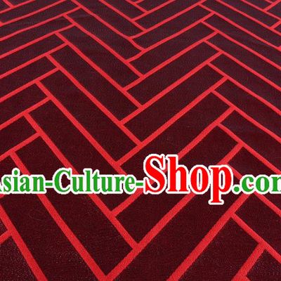 Chinese Traditional Costume Royal Palace Pattern Red Brocade Fabric, Chinese Ancient Clothing Drapery Hanfu Cheongsam Material