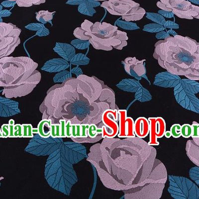 Chinese Traditional Costume Royal Palace Lilac Flowers Pattern Fabric, Chinese Ancient Clothing Drapery Hanfu Cheongsam Material