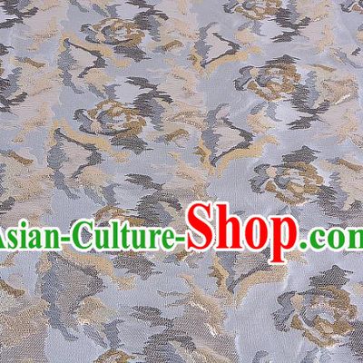 Chinese Traditional Costume Royal Palace Light Golden Brocade Fabric, Chinese Ancient Clothing Drapery Hanfu Cheongsam Material