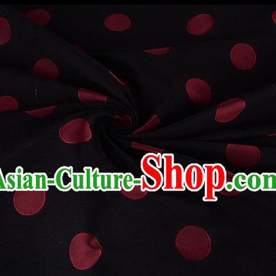 Chinese Traditional Costume Royal Palace Printing Black Brocade Fabric, Chinese Ancient Clothing Drapery Hanfu Cheongsam Material