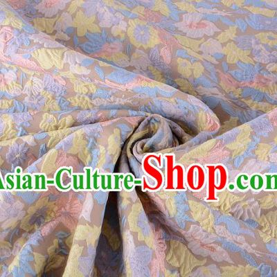 Chinese Traditional Costume Royal Palace Flowers Pattern Brocade Fabric, Chinese Ancient Clothing Drapery Hanfu Cheongsam Material