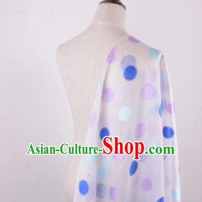 Chinese Traditional Costume Royal Palace Pattern White Brocade Fabric, Chinese Ancient Clothing Drapery Hanfu Cheongsam Material
