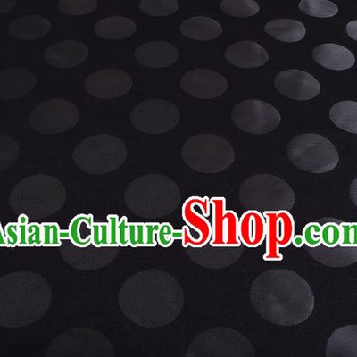 Chinese Traditional Costume Royal Palace Pattern Black Brocade Fabric, Chinese Ancient Clothing Drapery Hanfu Cheongsam Material