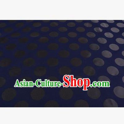 Chinese Traditional Costume Royal Palace Pattern Royalblue Brocade Fabric, Chinese Ancient Clothing Drapery Hanfu Cheongsam Material