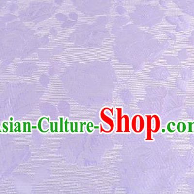 Chinese Traditional Costume Royal Palace Rose Pattern Purple Brocade Fabric, Chinese Ancient Clothing Drapery Hanfu Cheongsam Material
