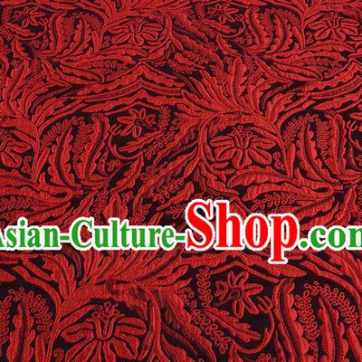 Chinese Traditional Costume Royal Palace Pattern Red Brocade Fabric, Chinese Ancient Clothing Drapery Hanfu Cheongsam Material