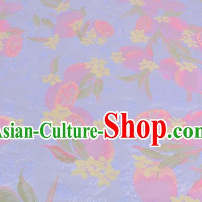 Chinese Traditional Costume Royal Palace Lotus Root Pattern Blue Satin Brocade Fabric, Chinese Ancient Clothing Drapery Hanfu Cheongsam Material