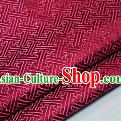 Chinese Traditional Costume Royal Palace Pattern Mongolian Robe Red Brocade Fabric, Chinese Ancient Clothing Drapery Hanfu Cheongsam Material