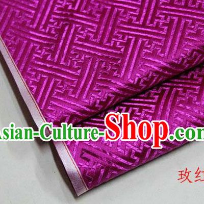 Chinese Traditional Costume Royal Palace Pattern Mongolian Robe Rosy Brocade Fabric, Chinese Ancient Clothing Drapery Hanfu Cheongsam Material