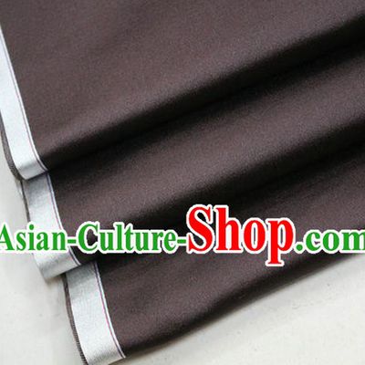 Chinese Traditional Royal Palace Mongolian Robe Brown Satin Brocade Fabric, Chinese Ancient Costume Drapery Hanfu Cheongsam Material