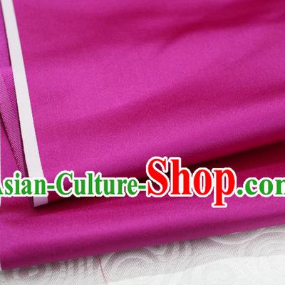 Chinese Traditional Royal Palace Mongolian Robe Rosy Satin Brocade Fabric, Chinese Ancient Costume Drapery Hanfu Cheongsam Material