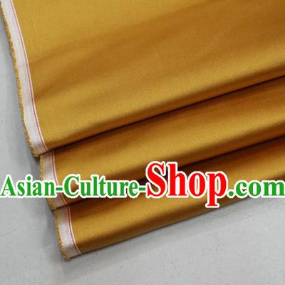 Chinese Traditional Royal Palace Mongolian Robe Ginger Satin Brocade Fabric, Chinese Ancient Costume Drapery Hanfu Cheongsam Material